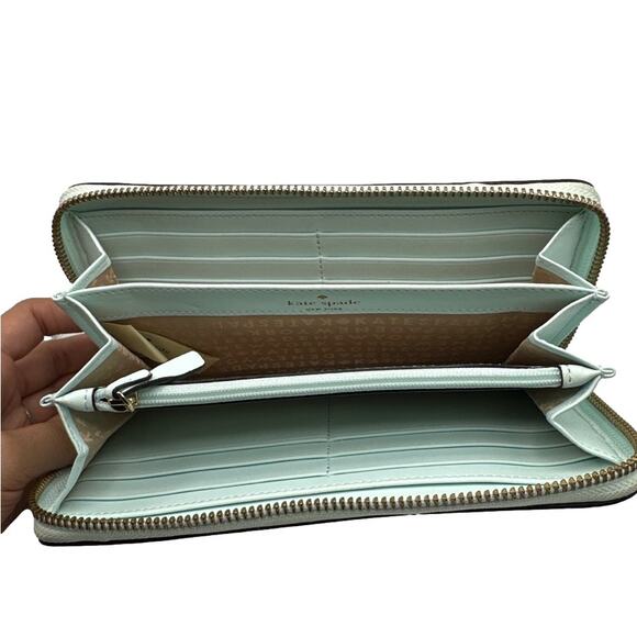 KATE SPADE New York Mint Green Zip Around Wallet - Picture 5 of 9